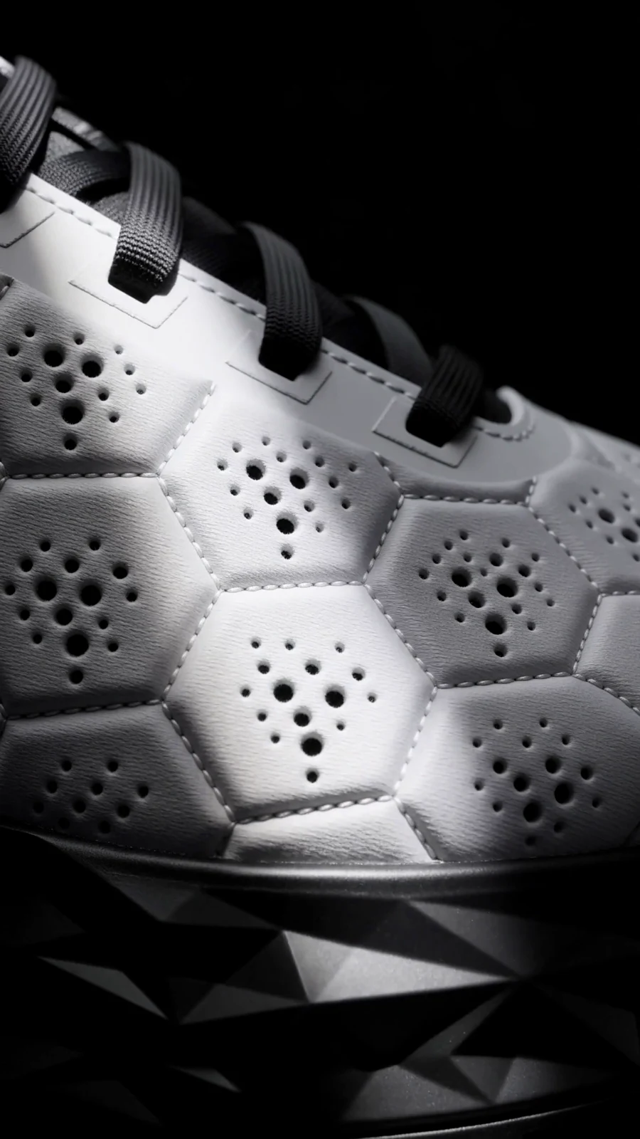 Close-up of the AeroNED upper’s microperforated surface.